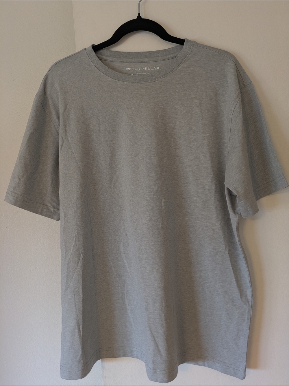 Peter Millar Men's Crew Neck T-Shirt in Light Gray- M (NWOT)